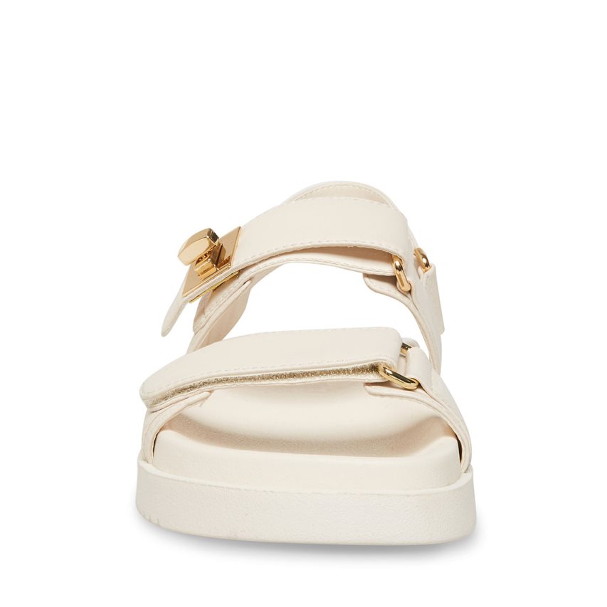 Sandalias de Plataforma Steve Madden Mona Cuero Mujer Beige | ES GK2863